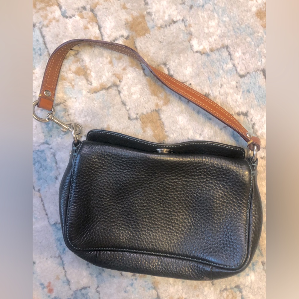 COACH Chelsea Pebbled Leather Bag  Black 8A37 vintage